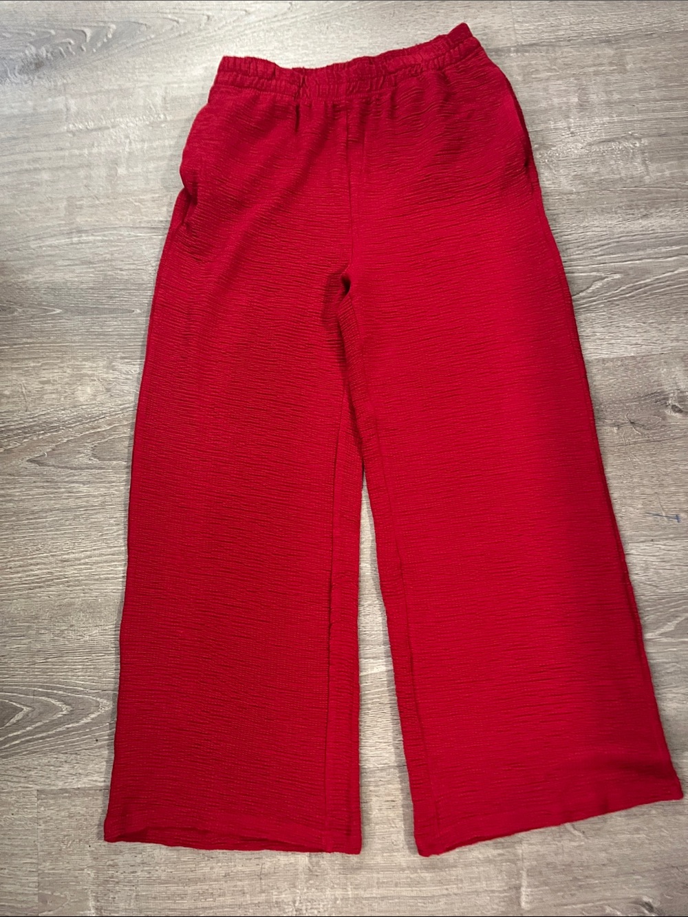 Linea Donna wide-Leg Pull-On Pants in Bold Red Size M elastic waist